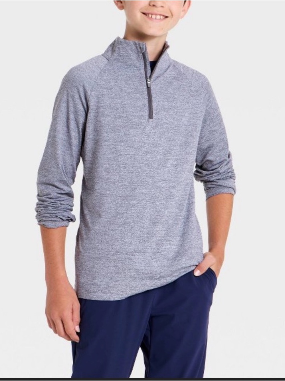 All in Motion Long Sleeve Soft Stretch 1/4 Zip Pullover Sz 14 - NWT